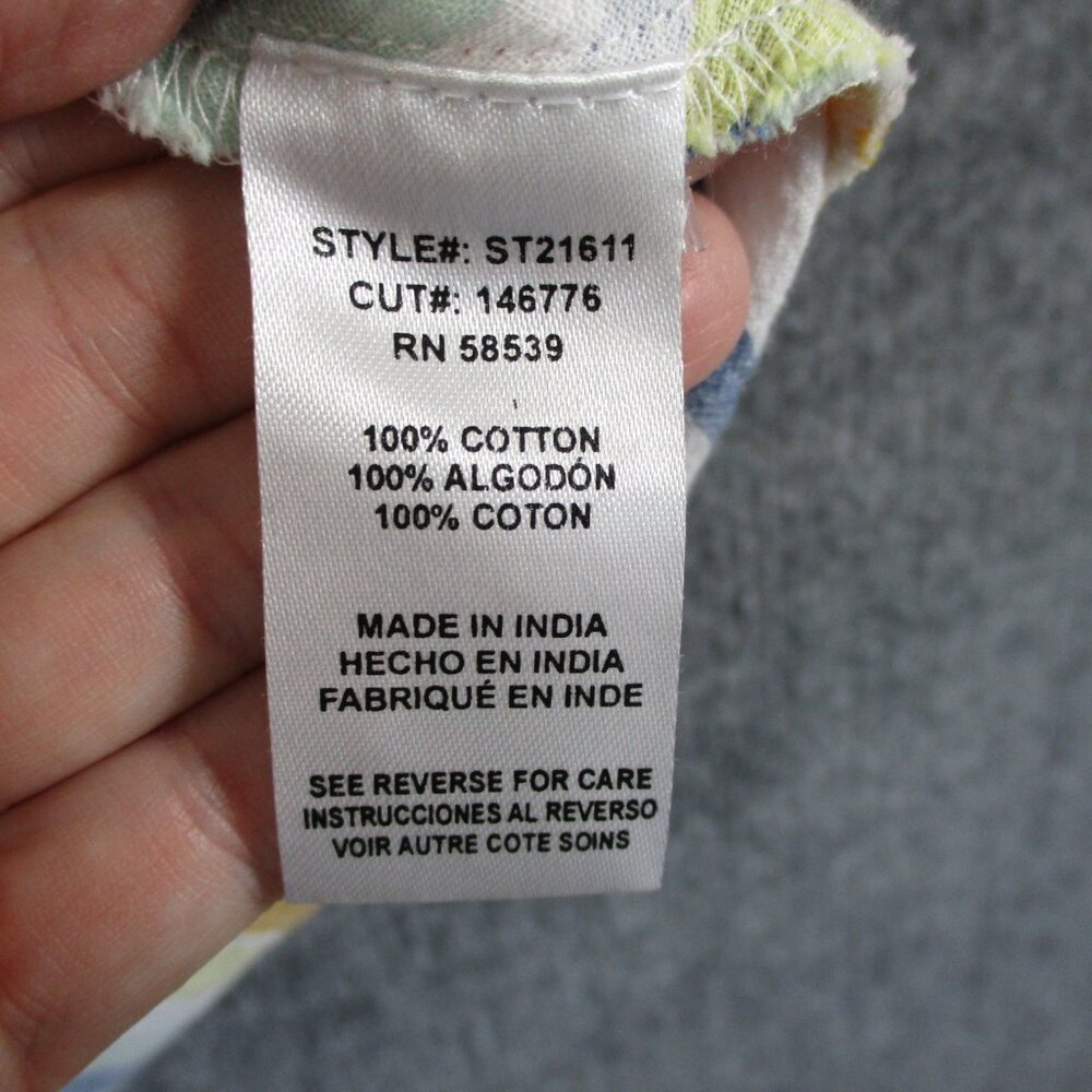 Kut From The Kloth Womens S Yellow Pink Striped Tunic Summer Surplice Blouse - Picture 6 of 11